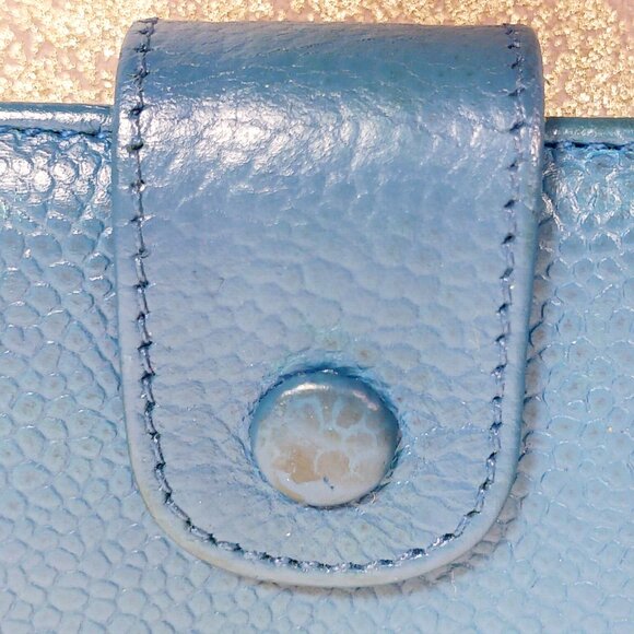 🔥💎 Chanel Caviar Kiss Lock Leather CC Logo Long Wallet Purse Blue Full set - Picture 14 of 16